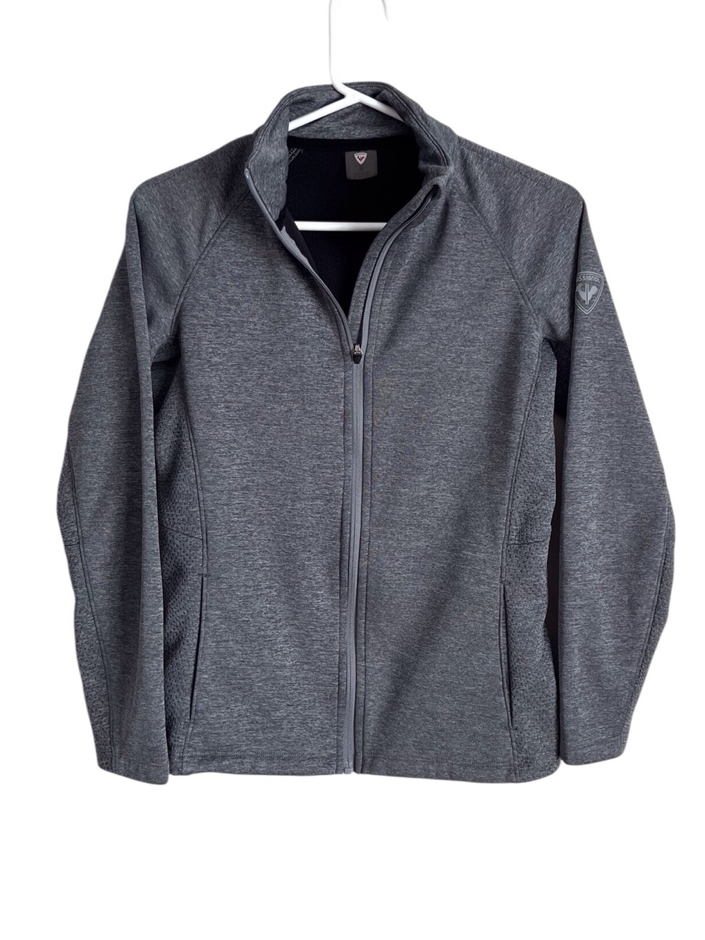 Rossignol Women’s Grey Zip Front Jacket Ski Winter Fall Outdoor Gorpcore Small